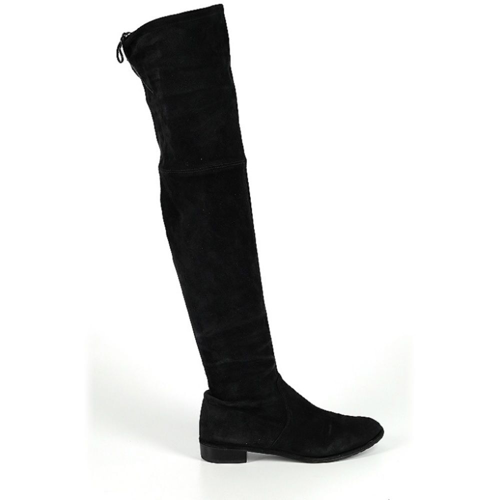 Stuart Weitzman Lowland Over-the-Knee Black Suede Boots Size 7.5